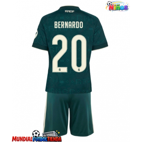Camiseta Real Madrid Bernardo Silva #20 Segunda Equipación Replica 2026-27 para niños mangas cortas (+ Pantalones cortos)